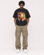 Mockup Boxy Heavyweight Tee Black male full-body 04
