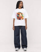Mockup Boxy Heavyweight Tee White female full-body 04