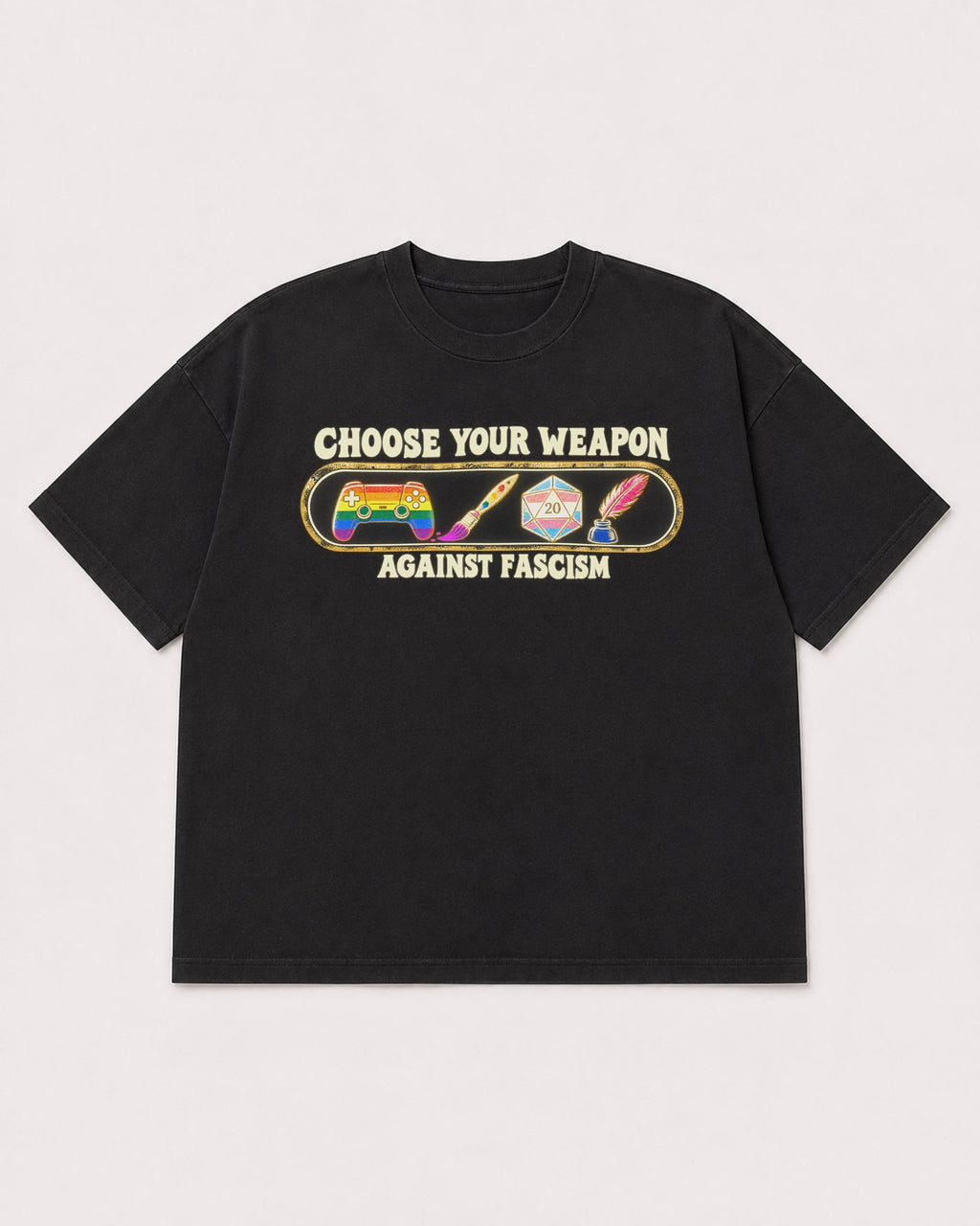 Mockup Boxy Heavyweight Tee Black product