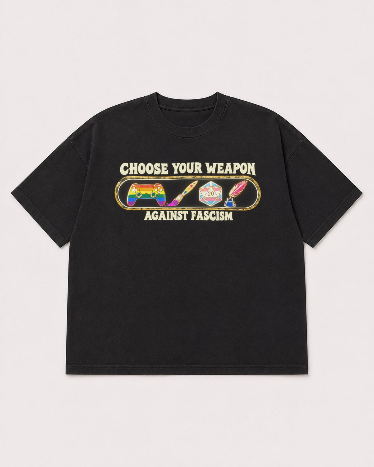 Mockup Boxy Heavyweight Tee Black product