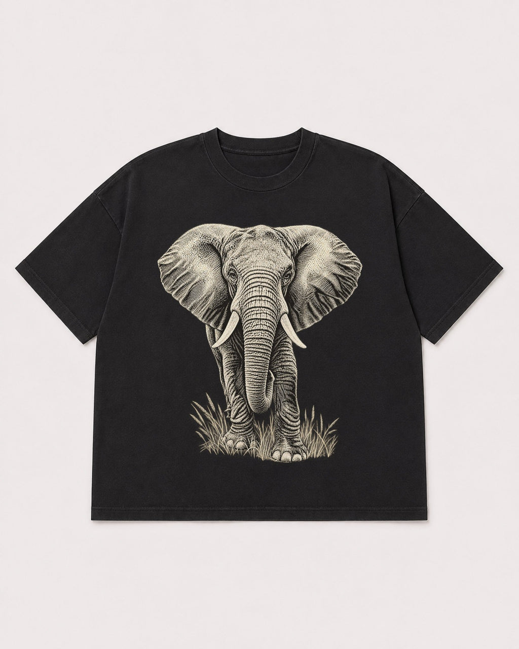 Mockup Boxy Heavyweight Tee Black product