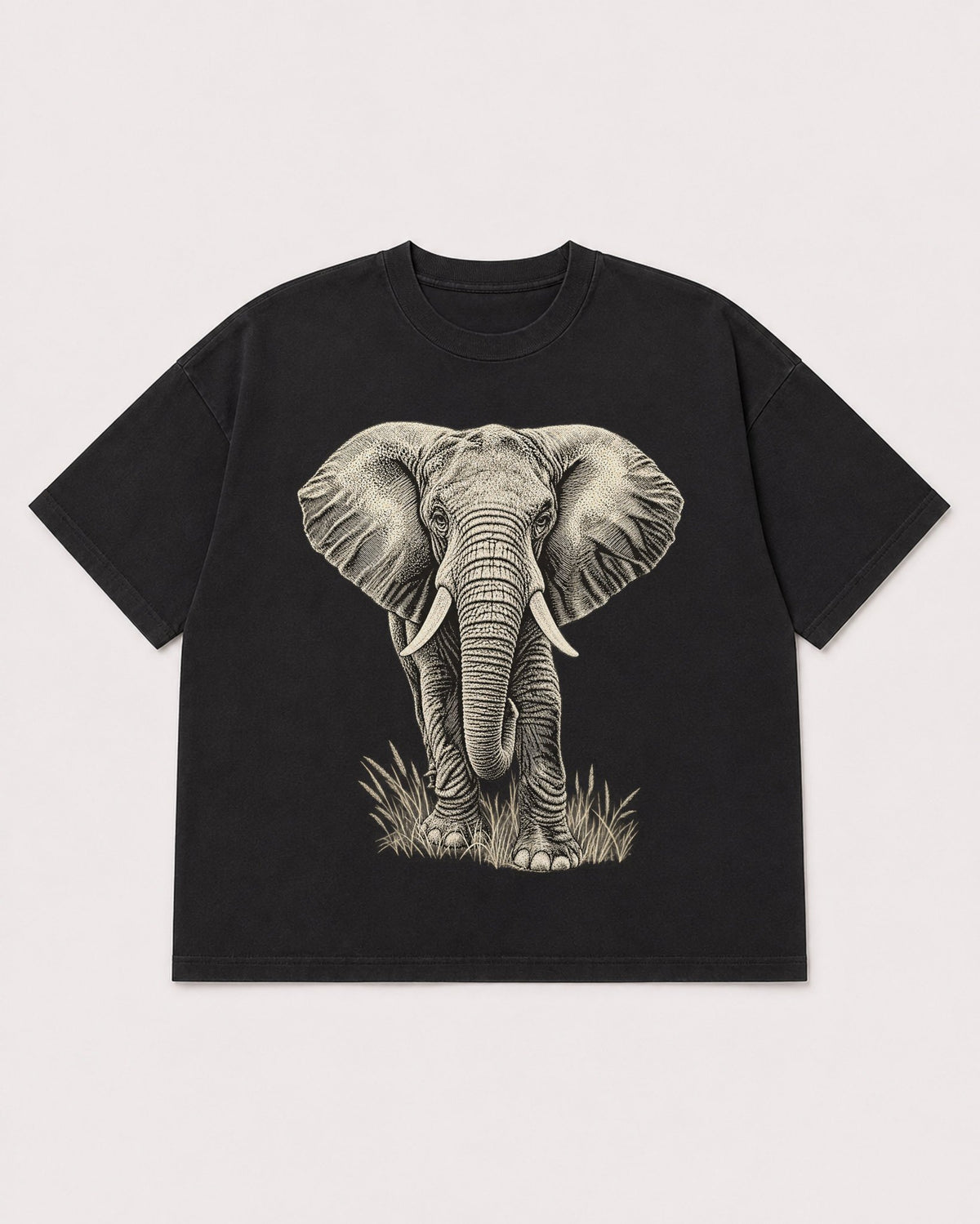 Mockup Boxy Heavyweight Tee Black product