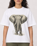 Mockup Boxy Heavyweight Tee White female close-up 07
