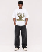 Mockup Boxy Heavyweight Tee White male full-body 15