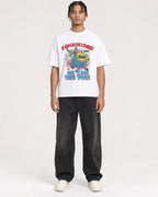 Mockup Boxy Heavyweight Tee White male full-body 40