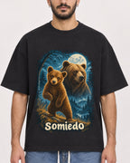 Mockup Boxy Heavyweight Tee Black male close-up 07