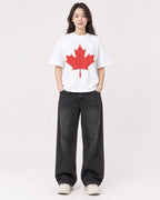 Mockup Boxy Heavyweight Tee White female full-body 03