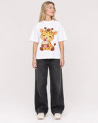 Mockup Boxy Heavyweight Tee White female full-body 08