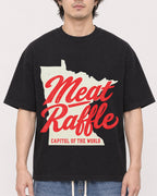 Mockup Boxy Heavyweight Tee Black male close-up 03