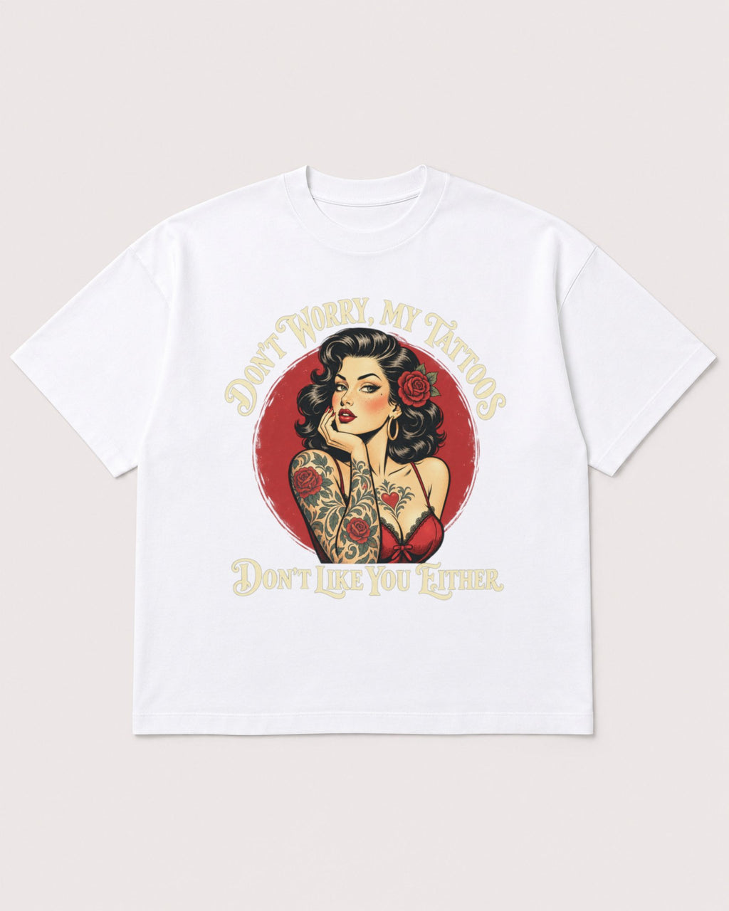 Mockup Boxy Heavyweight Tee White product