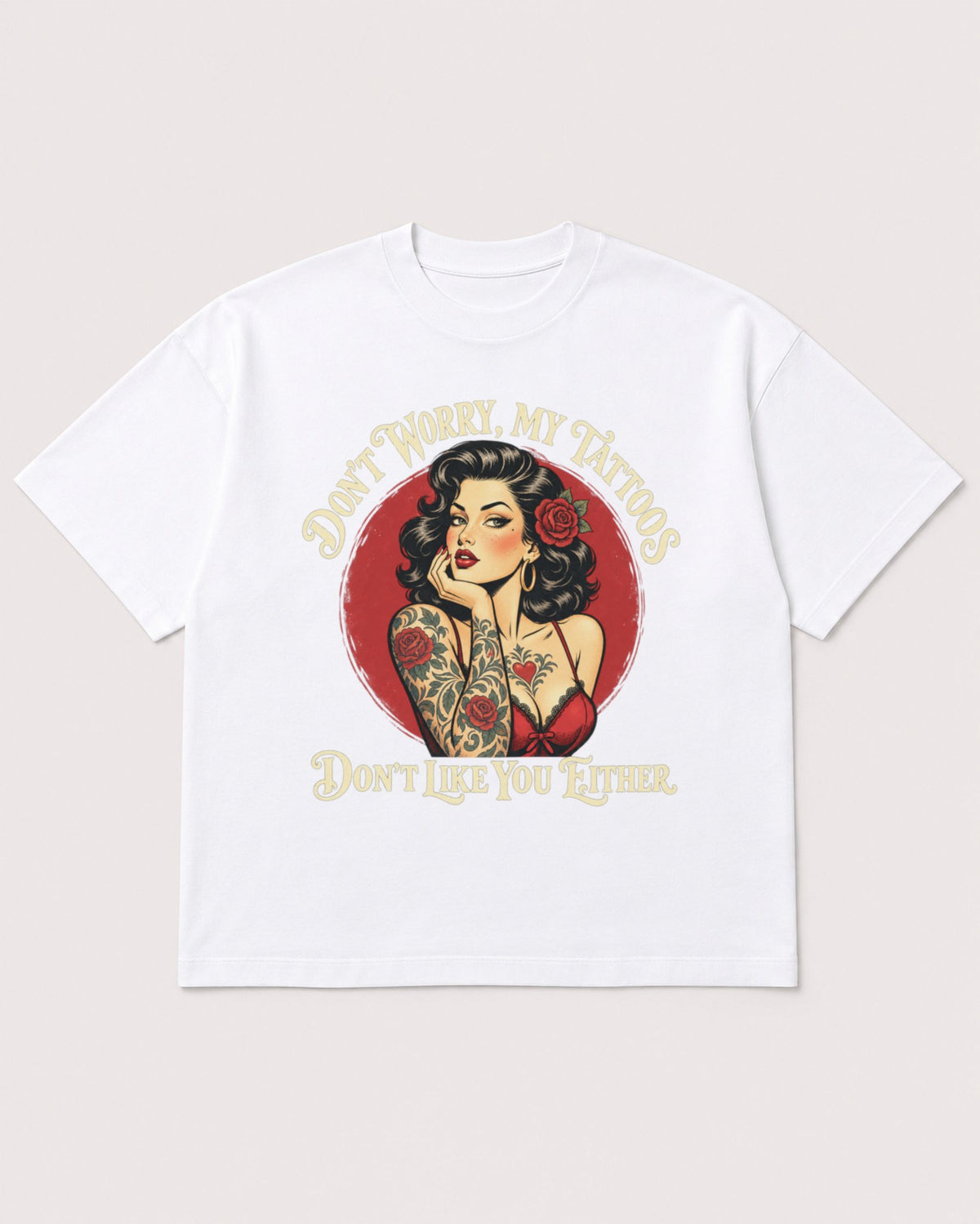 Mockup Boxy Heavyweight Tee White product