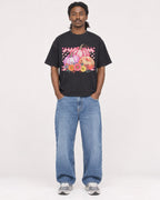 Mockup Boxy Heavyweight Tee Black male full-body 34