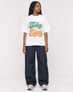 Mockup Boxy Heavyweight Tee White female full-body 04