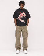 Mockup Boxy Heavyweight Tee Black male full-body 04