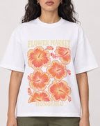 Mockup Boxy Heavyweight Tee White female close-up 07