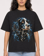 Mockup Boxy Heavyweight Tee Black female close-up 07