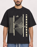 Mockup Boxy Heavyweight Tee Black male close-up 07