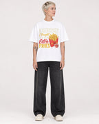 Mockup Boxy Heavyweight Tee White female full-body 48