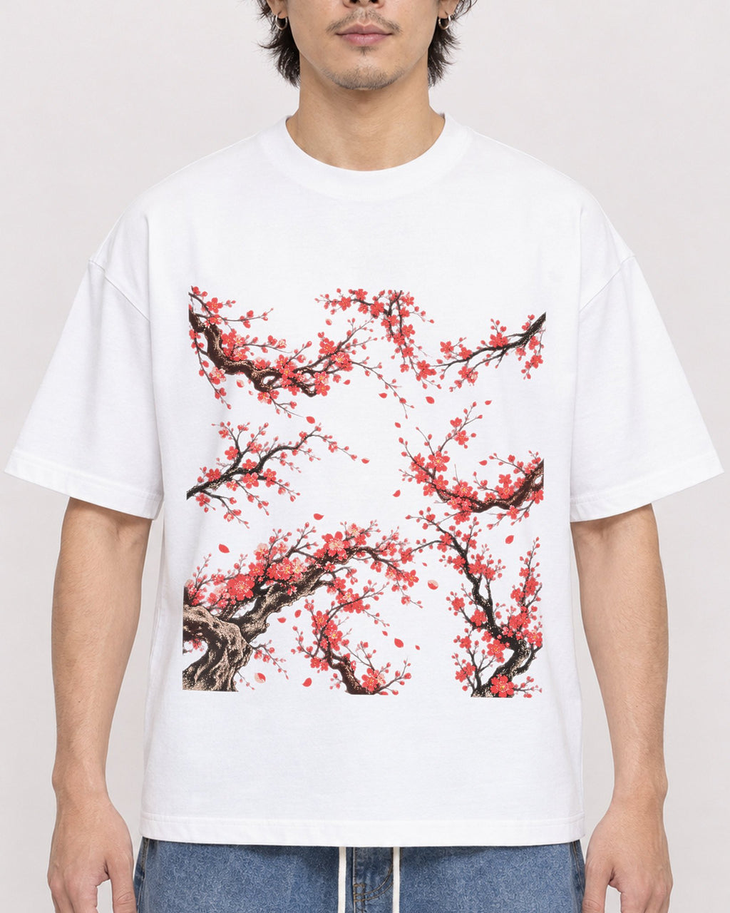 Mockup Boxy Heavyweight Tee White male close-up 03