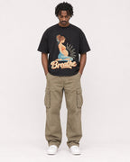Mockup Boxy Heavyweight Tee Black male full-body 04