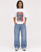 Mockup Boxy Heavyweight Tee White female full-body 15
