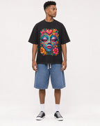 Mockup Boxy Heavyweight Tee Black male full-body 15