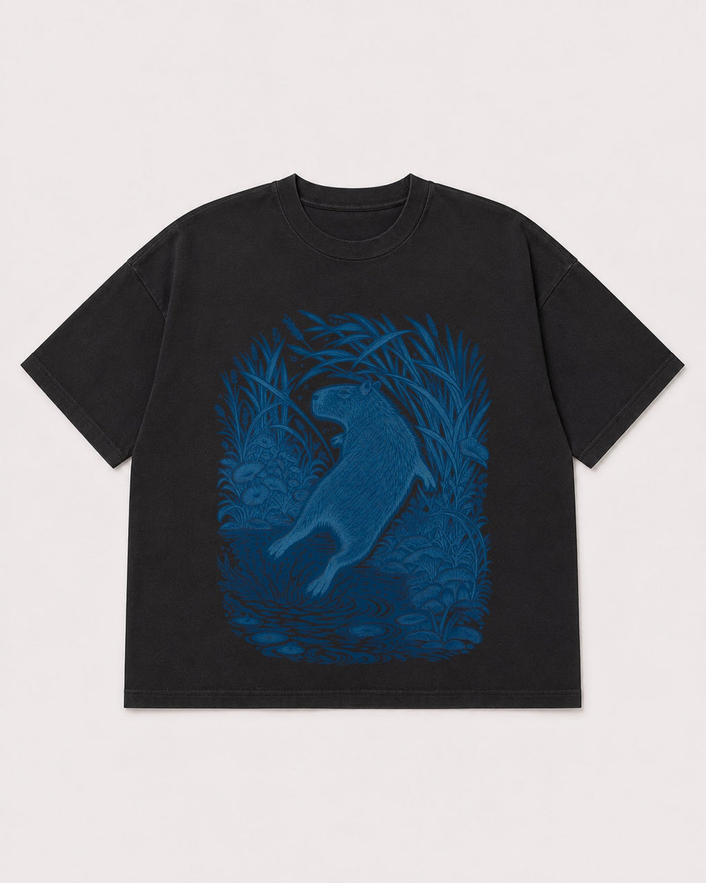 Mockup Boxy Heavyweight Tee Black product