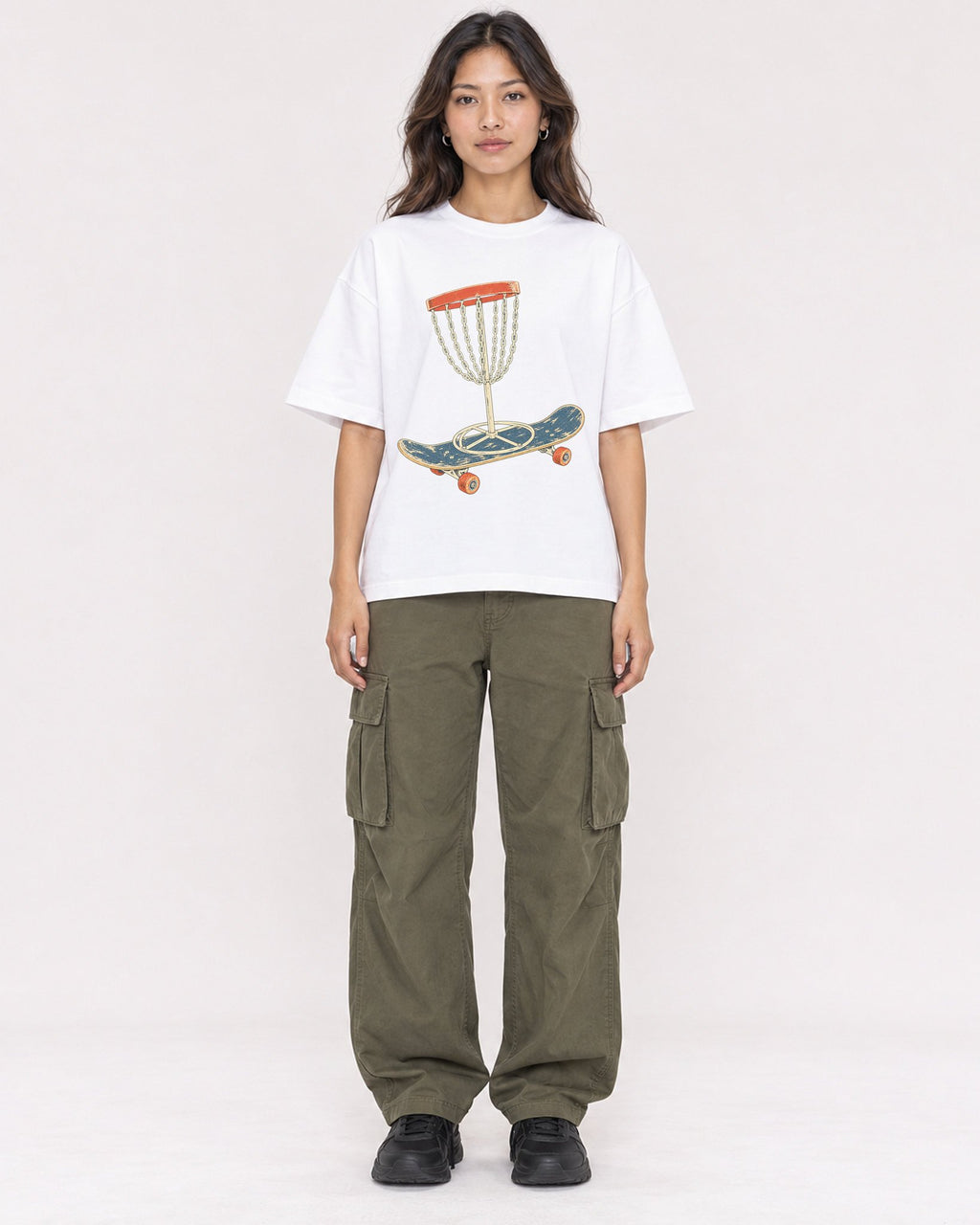 Mockup Boxy Heavyweight Tee White female full-body 02
