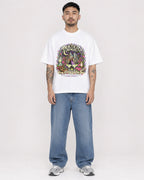 Mockup Boxy Heavyweight Tee White male full-body 12