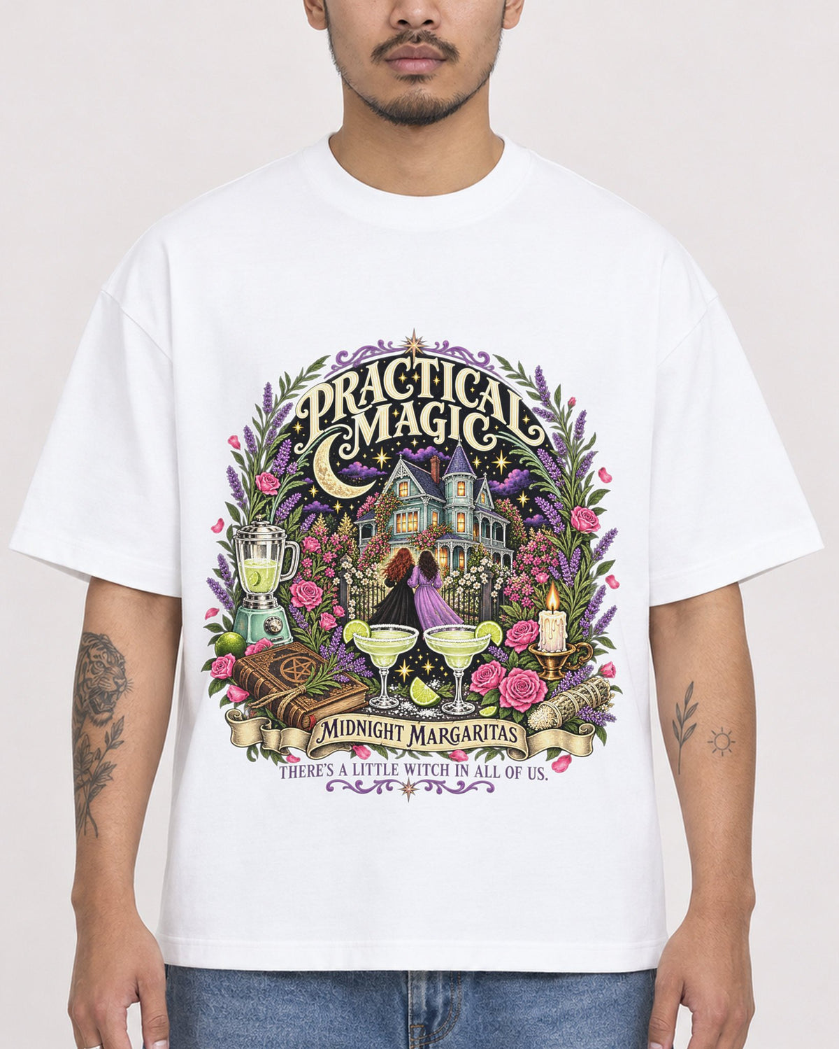 Mockup Boxy Heavyweight Tee White male close-up 12