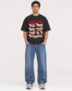 Mockup Boxy Heavyweight Tee Black male full-body 10