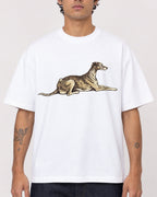 Mockup Boxy Heavyweight Tee White male close-up 06