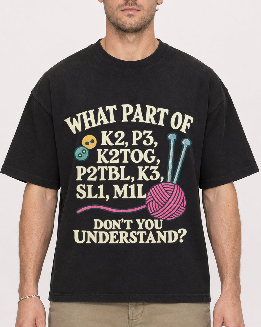 Mockup Boxy Heavyweight Tee Black male close-up 08