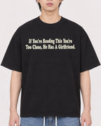 Mockup Boxy Heavyweight Tee Black male close-up 11