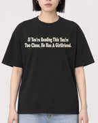 Mockup Boxy Heavyweight Tee Black female close-up 11