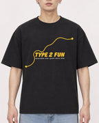 Mockup Boxy Heavyweight Tee Black male close-up 01