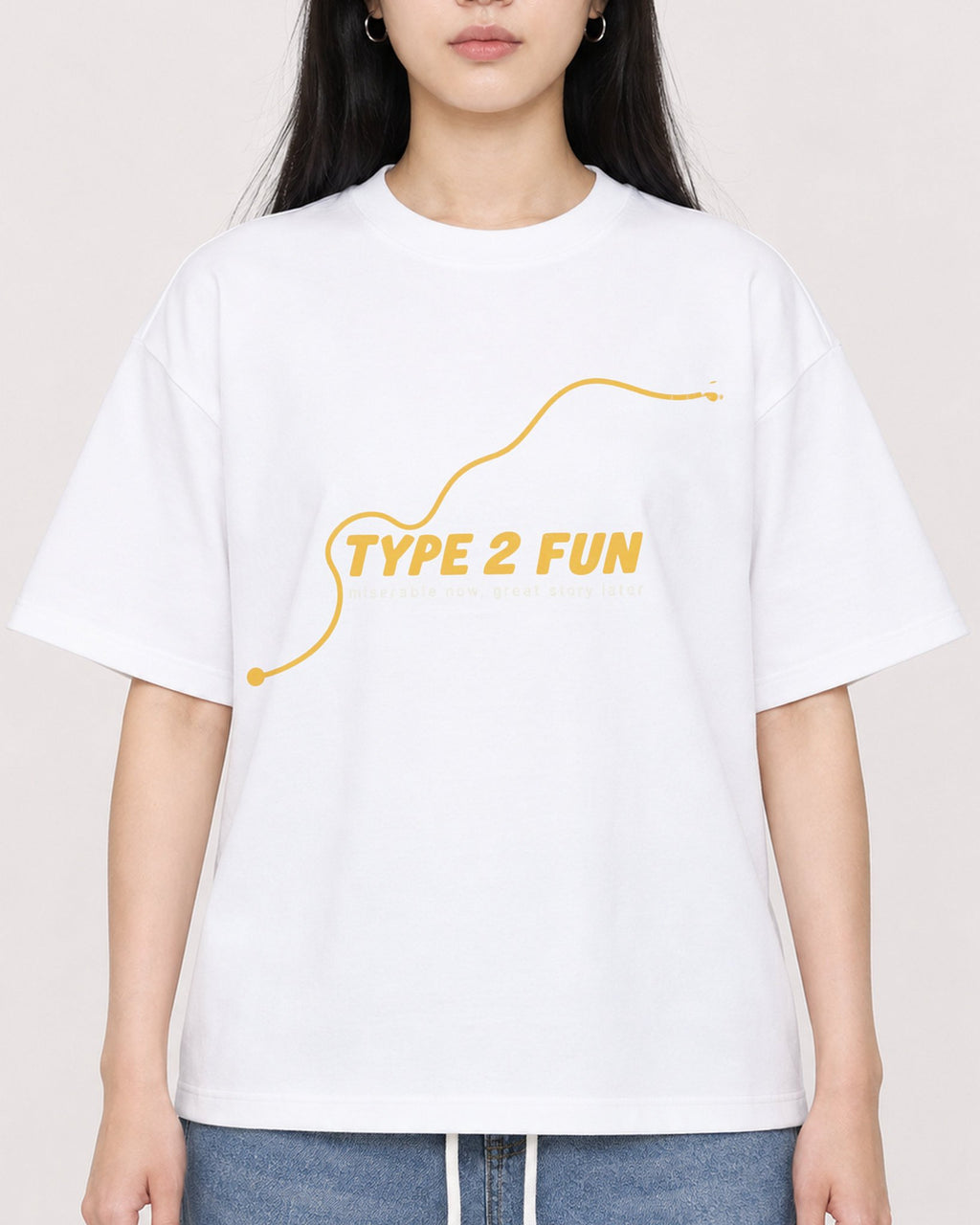 Mockup Boxy Heavyweight Tee White female close-up 01