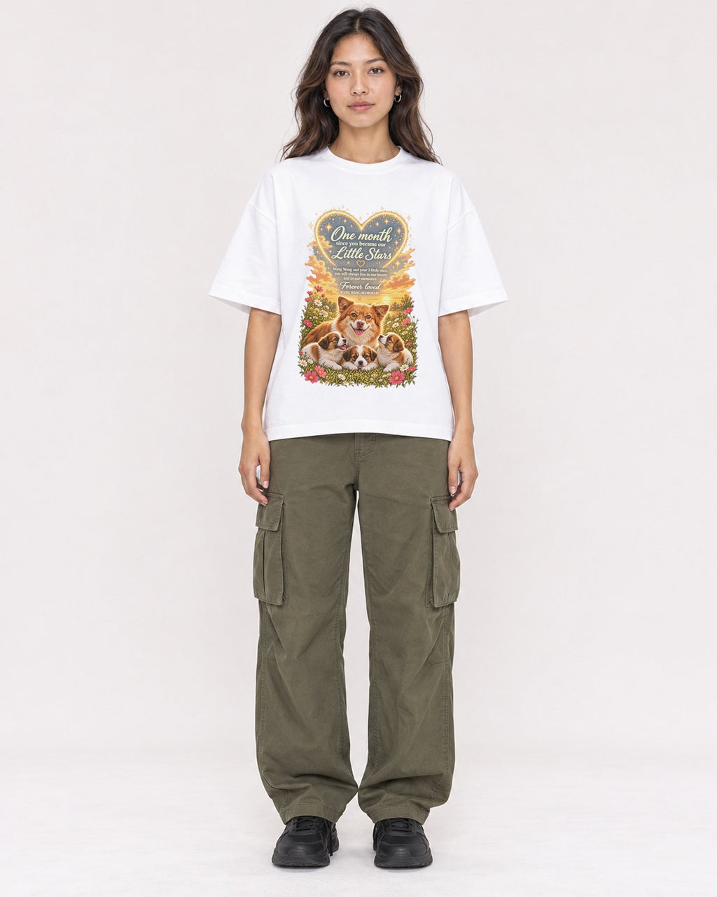 Mockup Boxy Heavyweight Tee White female full-body 02