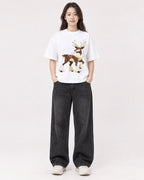 Mockup Boxy Heavyweight Tee White female full-body 03