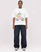 Mockup Boxy Heavyweight Tee White female full-body 34