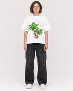 Mockup Boxy Heavyweight Tee White female full-body 18