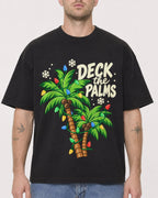 Mockup Boxy Heavyweight Tee Black male close-up 18