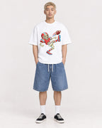 Mockup Boxy Heavyweight Tee White male full-body 33