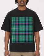 Mockup Boxy Heavyweight Tee Black male close-up 04