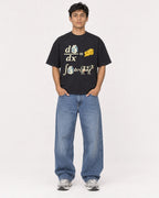 Mockup Boxy Heavyweight Tee Black male full-body 46
