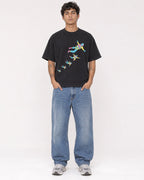 Mockup Boxy Heavyweight Tee Black male full-body 06