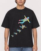 Mockup Boxy Heavyweight Tee Black male close-up 06