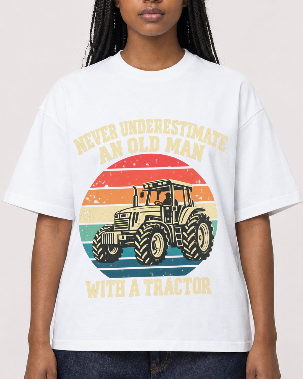 Mockup Boxy Heavyweight Tee White female close-up 04