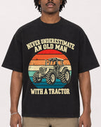Mockup Boxy Heavyweight Tee Black male close-up 04