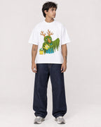 Mockup Boxy Heavyweight Tee White male full-body 06